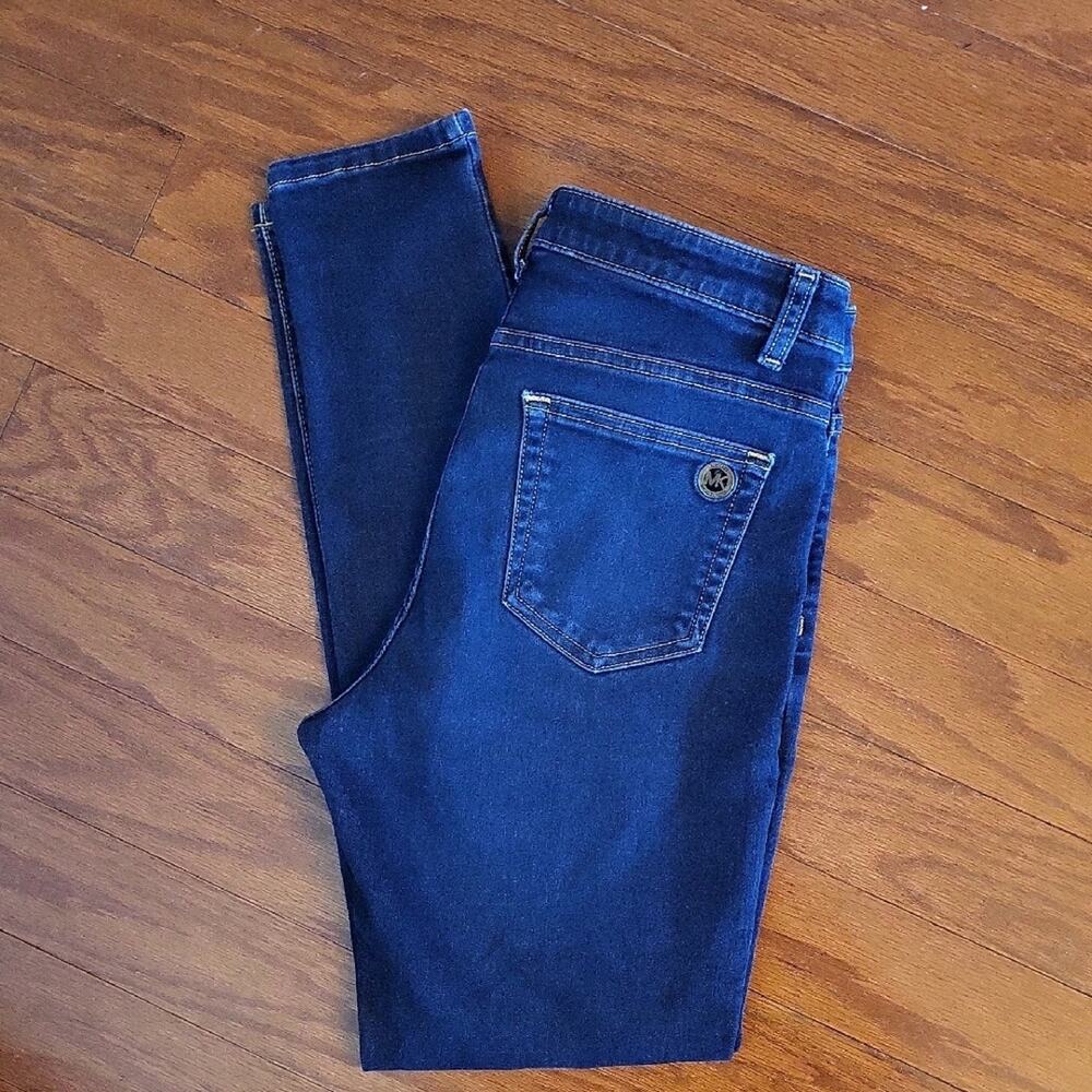 Michael Kors Women's Navy Blue Denim Izzy Skinny Jeans Size 8